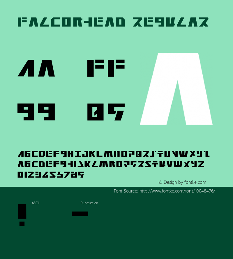 Falconhead Regular 1 Font Sample