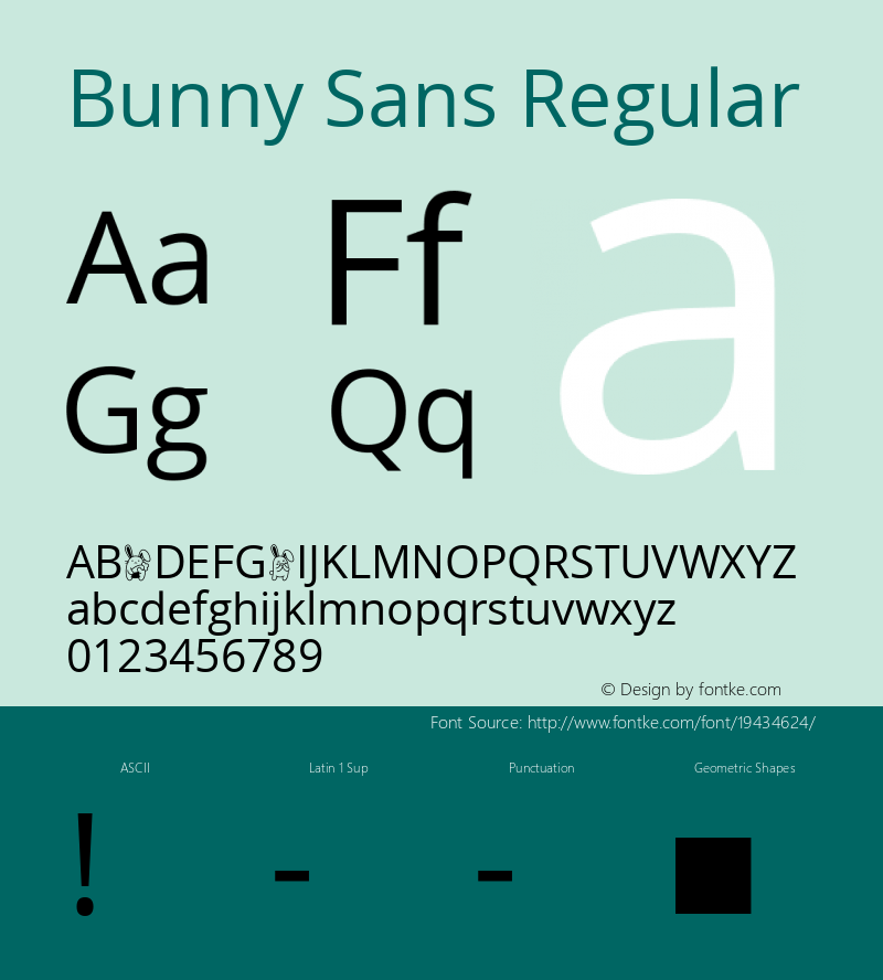 Bunny Sans Regular Version Font Sample