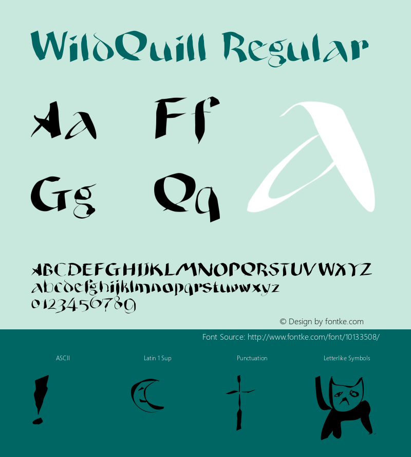 WildQuill Regular 1.1 2004-09-28 Font Sample