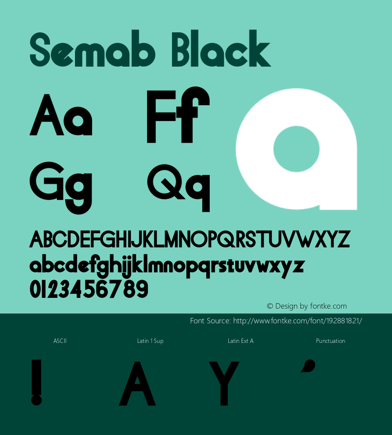 Semab Black Version 1.001;Fontself Maker 3.5.7图片样张