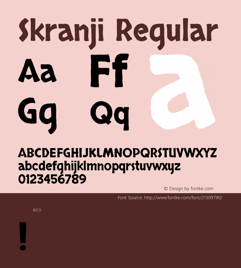 Skranji Regular  Font Sample