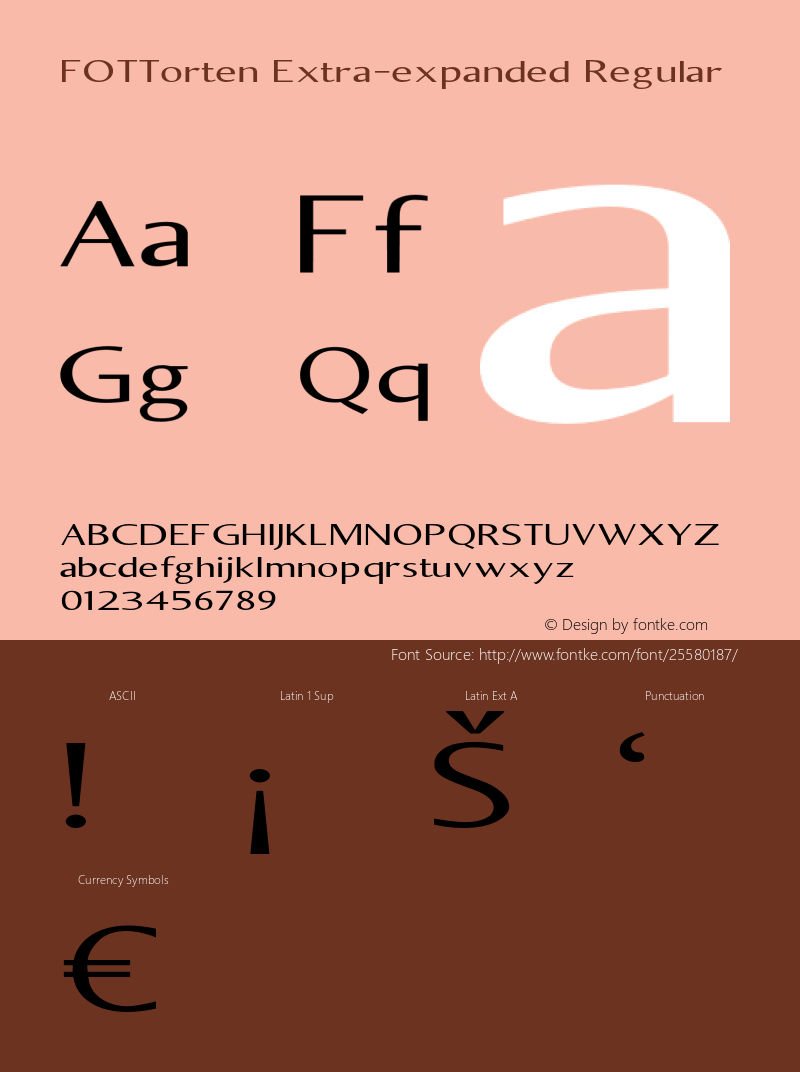 FOTTorten-ExtraexpandedRegular Version 1.000 Font Sample