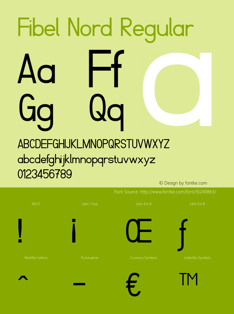 Fibel Nord Regular Version 000.000 Font Sample