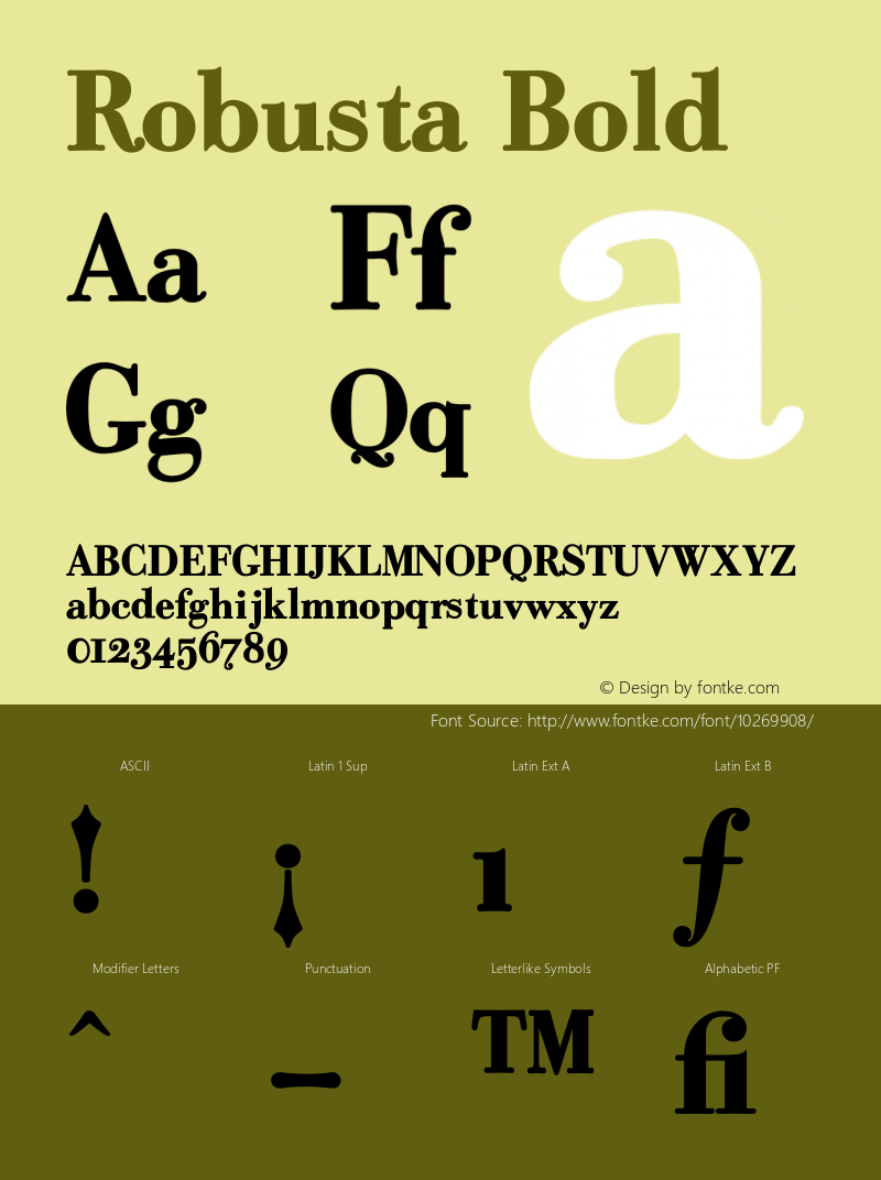 Robusta Bold PDF Extract Font Sample