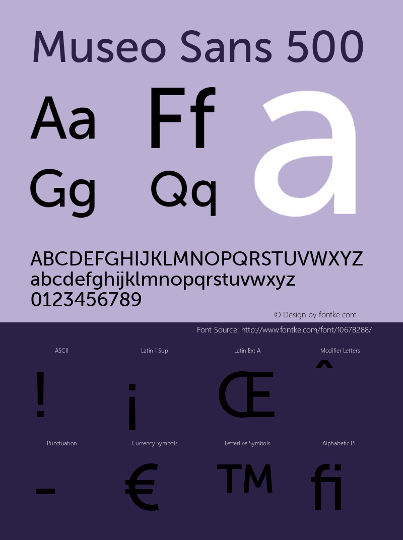 Museo Sans 500 1.000 Font Sample