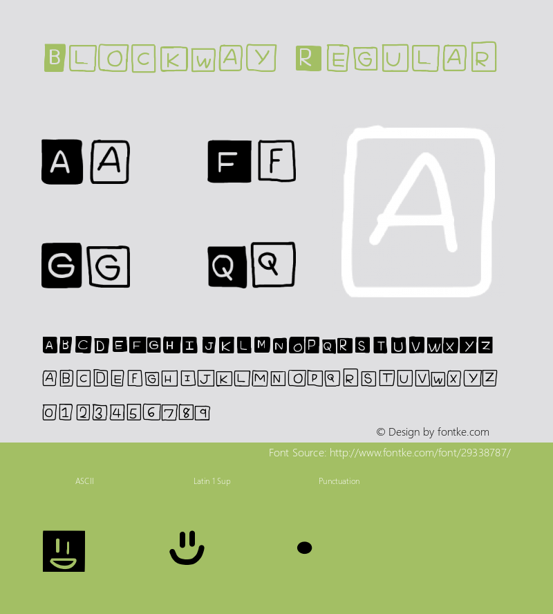 Blockway Regular 1.0 Font Sample