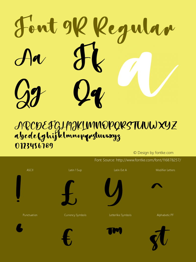 Font  9R Version 1.005;Fontself Maker 3.5.3 Font Sample