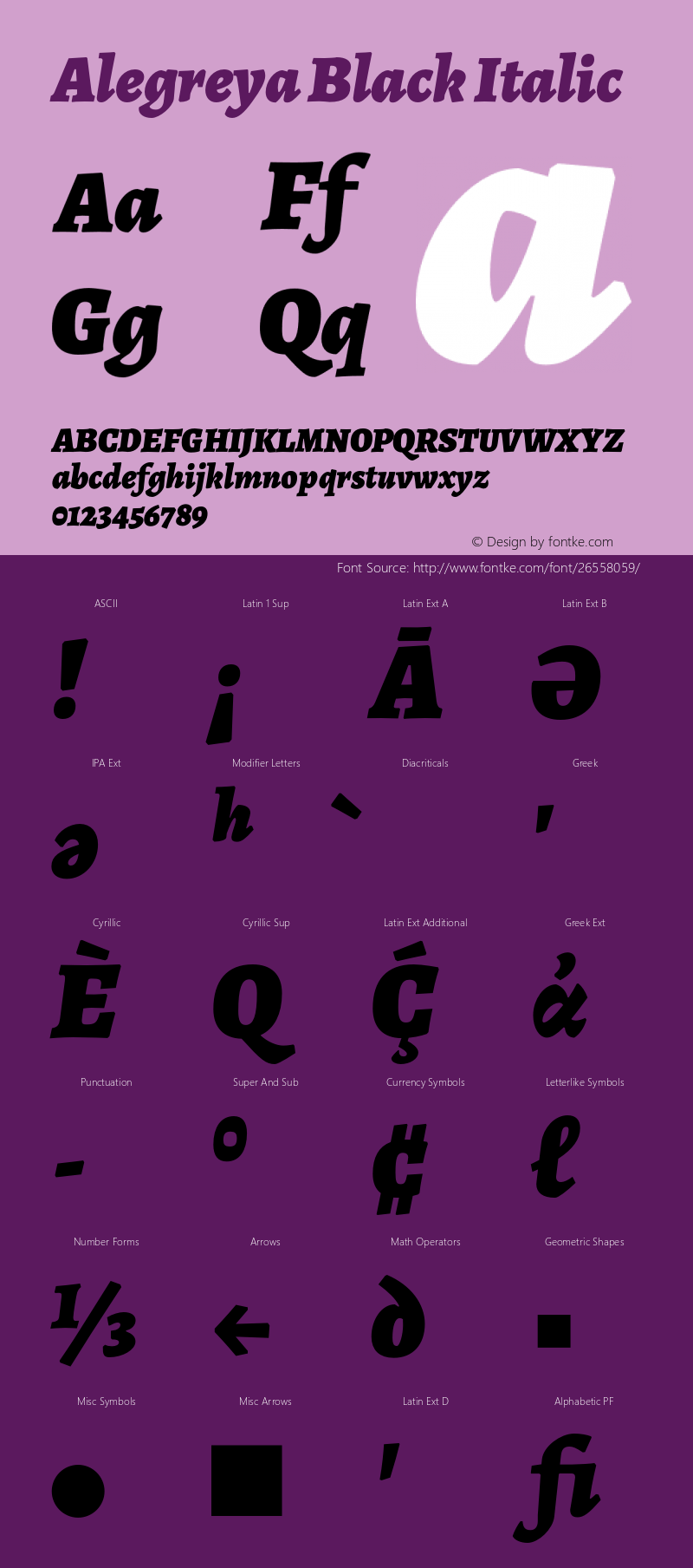 Alegreya Black Italic Version 2.002;PS 002.002;hotconv 1.0.88;makeotf.lib2.5.64775 Font Sample