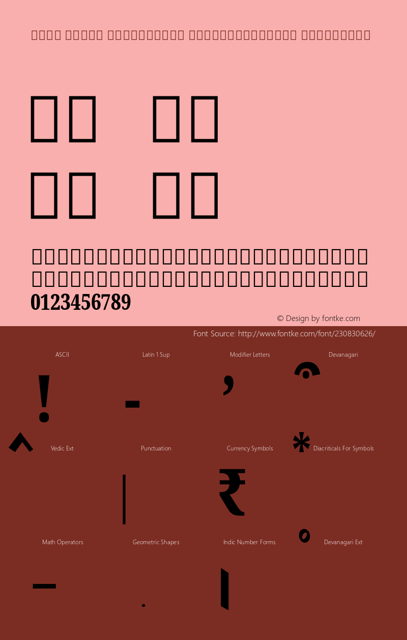 Noto Serif Devanagari ExtraCondensed ExtraBold Version 2.001; ttfautohint (v1.8) -l 8 -r 50 -G 200 -x 14 -D deva -f none -a qsq -X 