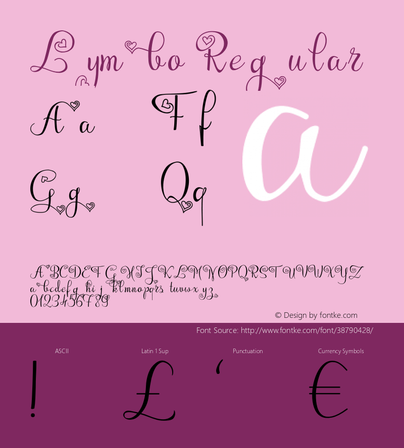 Lymbo Version 0.00;March 24, 2018;FontCreator 11.5.0.2422 32-bit Font Sample