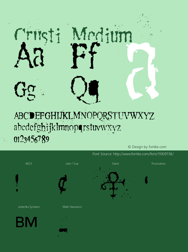 Crusti Medium Version 001.000 Font Sample