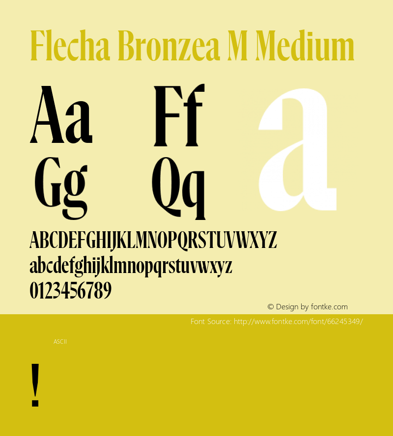 FlechaBronzea-MMedium 1.000 Font Sample