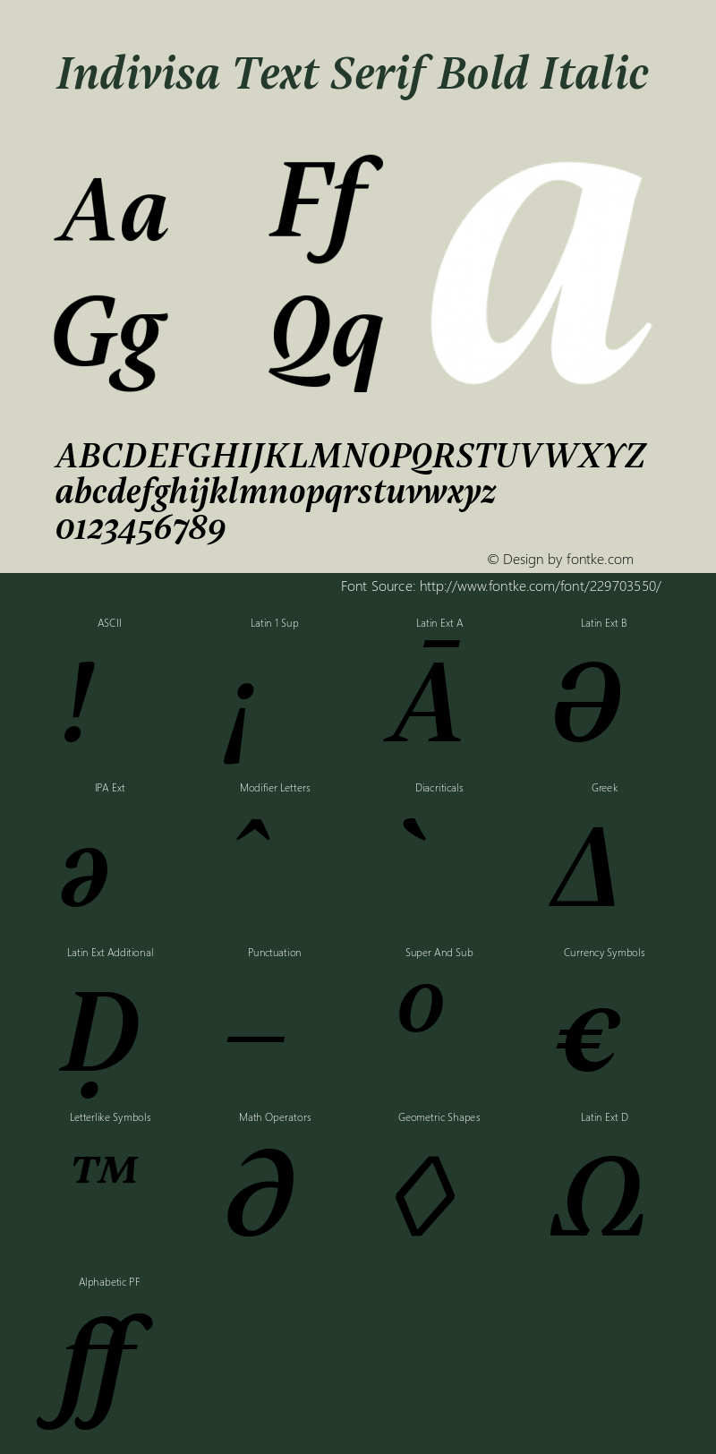 Indivisa Text Serif Light Bold Italic Version 0.005;PS 0.5;hotconv 1.0.88;makeotf.lib2.5.647800图片样张