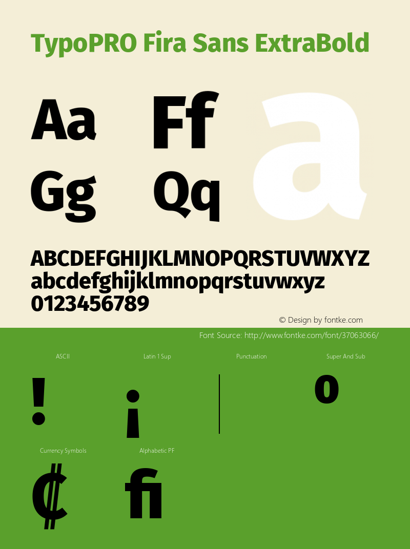 TypoPRO Fira Sans ExtraBold Version 4.301;PS 004.301;hotconv 1.0.88;makeotf.lib2.5.64775 Font Sample