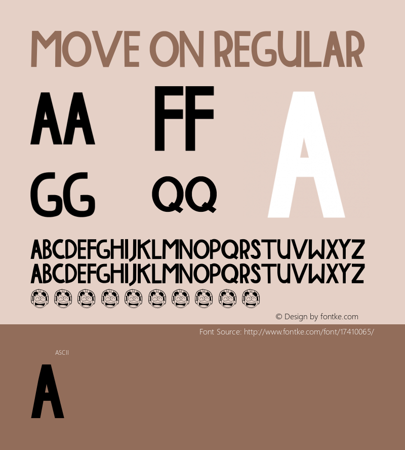 MOVE ON Regular Version 1.0 Font Sample