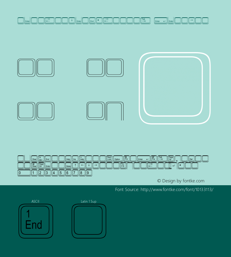 KeystrokesExtrasMT Regular 001.003 Font Sample