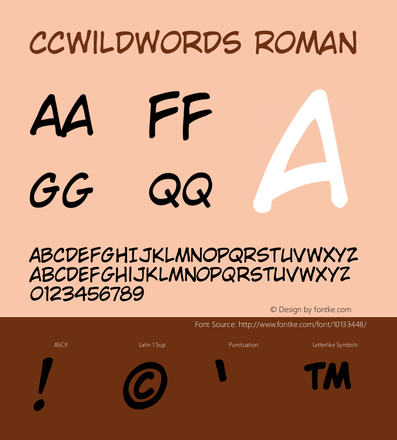 CCWildWords Roman 001.000 Font Sample