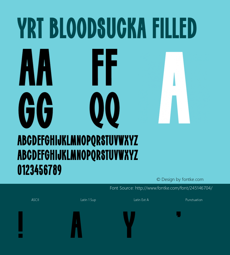 YRT Bloodsucka Filled Version 1.016;Fontself Maker 3.5.4图片样张