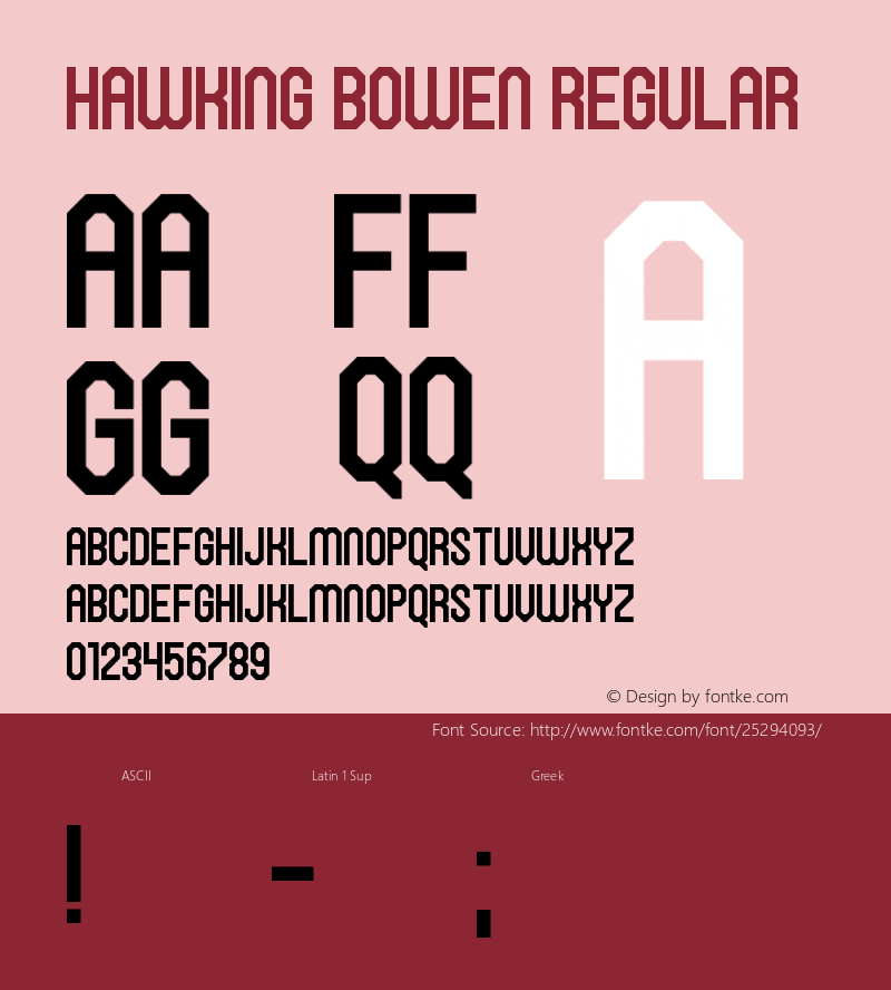 Hawking Bowen Version 1.00;March 14, 2018;FontCreator 11.5.0.2421 64-bit Font Sample