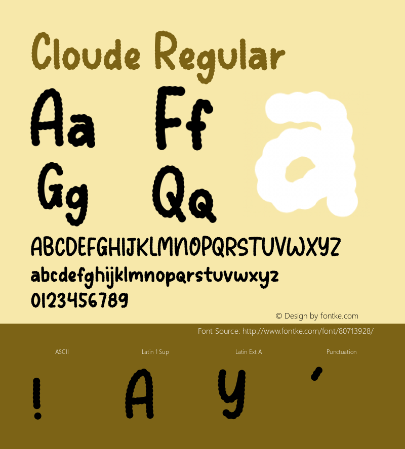 Cloude Version 1.005;Fontself Maker 3.5.2 Font Sample