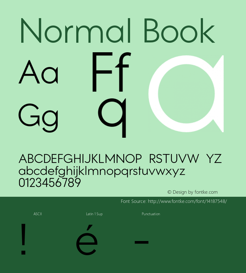 Normal Book Version 1.0 Font Sample