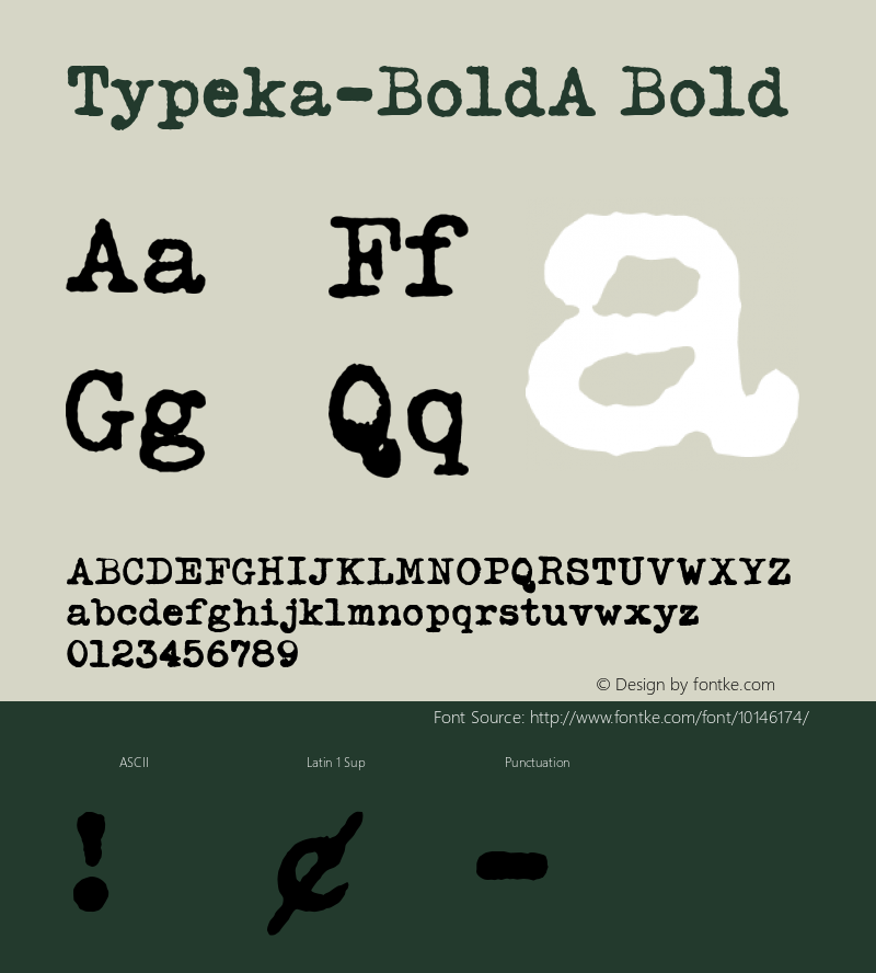 Typeka-BoldA Bold Version 1.000 Font Sample