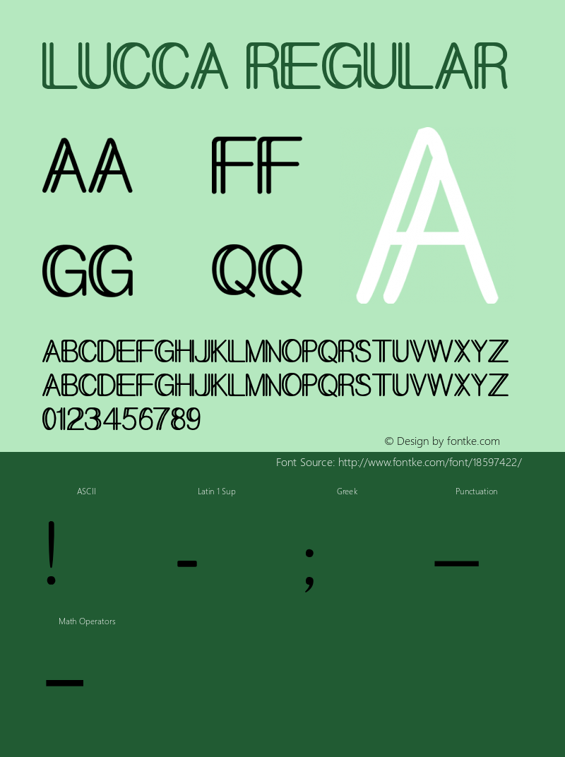 Lucca Regular Version 1.00 Font Sample