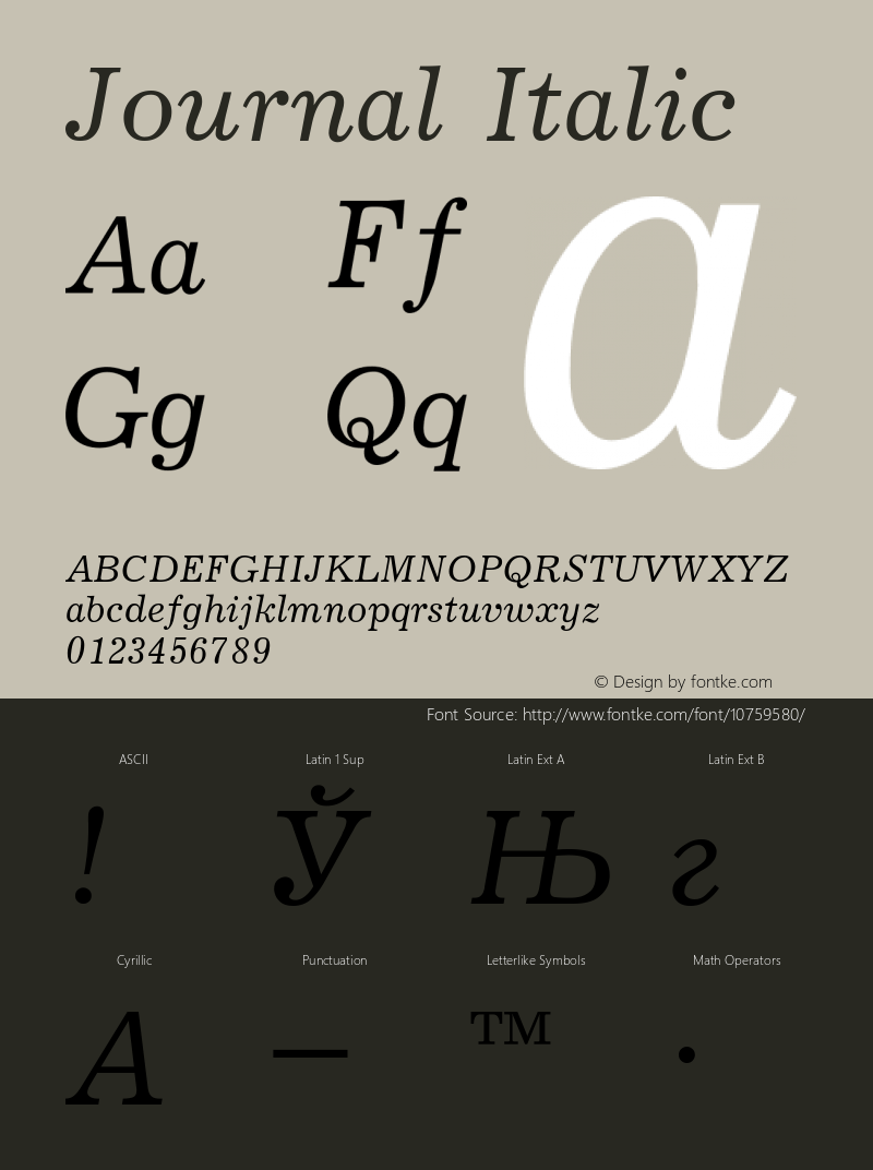 Journal Italic Converted from t:\JRN56___.TF1 by ALLTYPE Font Sample