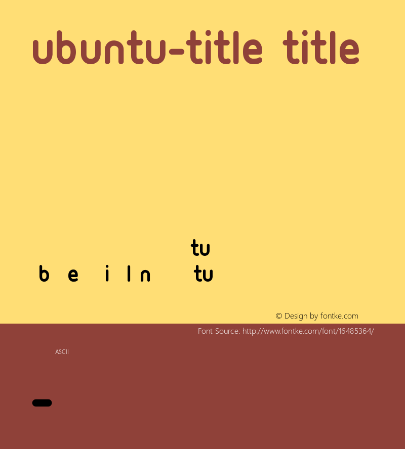 Ubuntu-Title Title Version 002.000 Font Sample