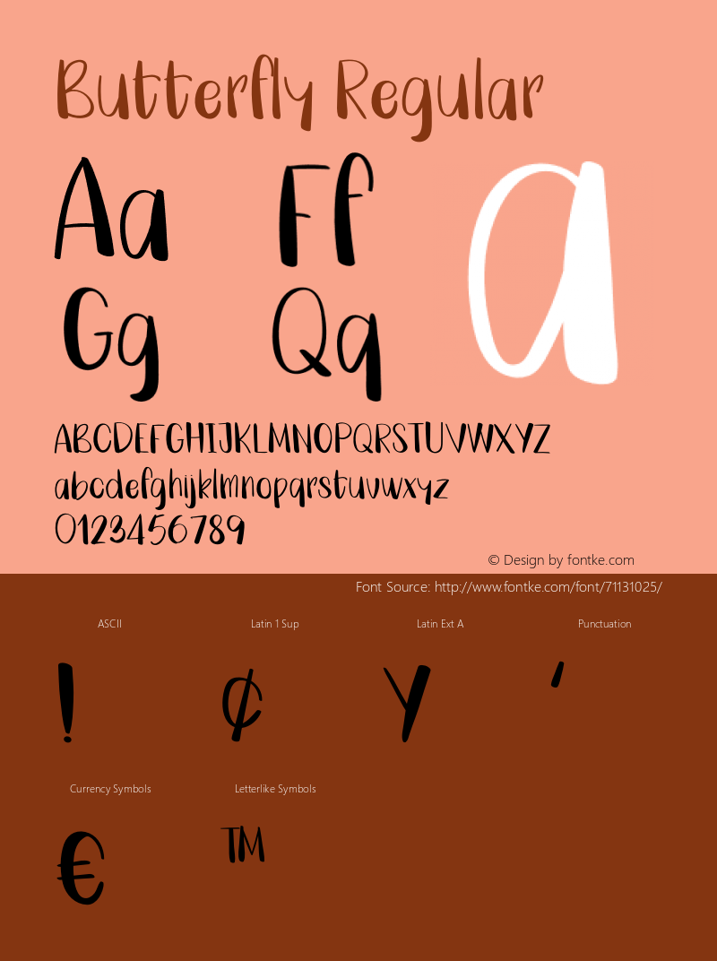 Butterfly Version 1.001;Fontself Maker 3.5.1 Font Sample