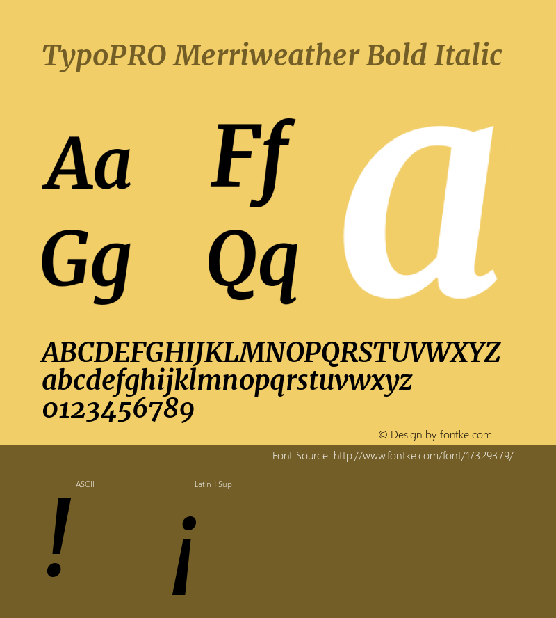 TypoPRO Merriweather Bold Italic Version 1.584; ttfautohint (v1.5) -l 6 -r 36 -G 0 -x 10 -H 350 -D latn -f cyrl -w 