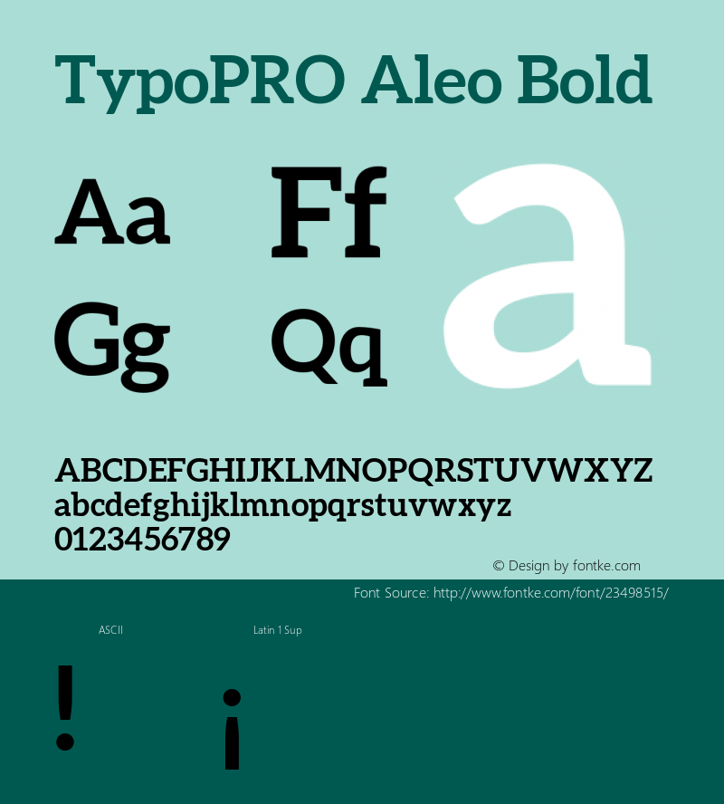TypoPRO Aleo Bold Version 1.1 Font Sample