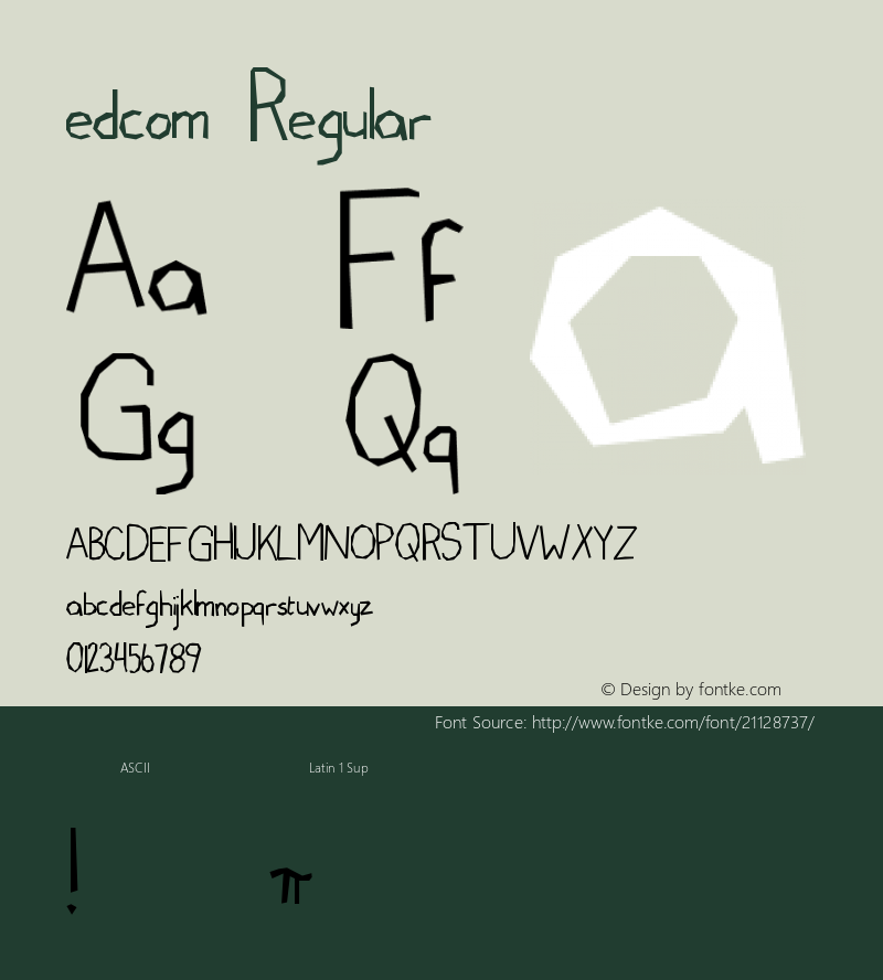 edcom Version 1.0 Font Sample