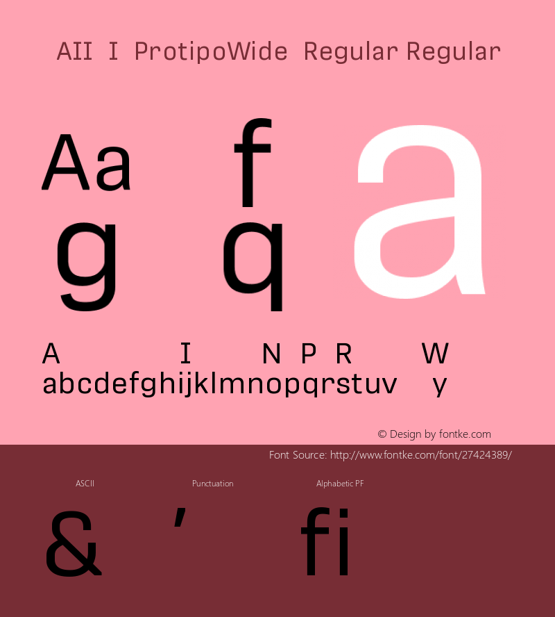 MAIIXI+ProtipoWide-Regular Version 1.0 Font Sample