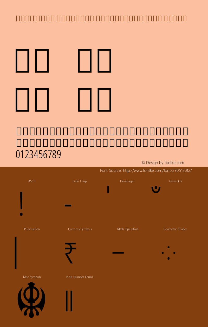 Noto Sans Gurmukhi ExtraCondensed Light Version 2.002; ttfautohint (v1.8) -l 8 -r 50 -G 200 -x 14 -D guru -f none -a qsq -X 