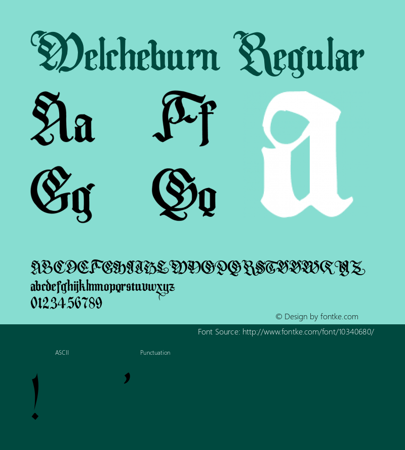 Melcheburn Regular 001.000 Font Sample