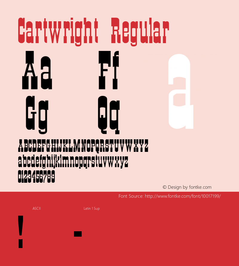 Cartwright Regular Altsys Fontographer 3.5  3/10/92 Font Sample