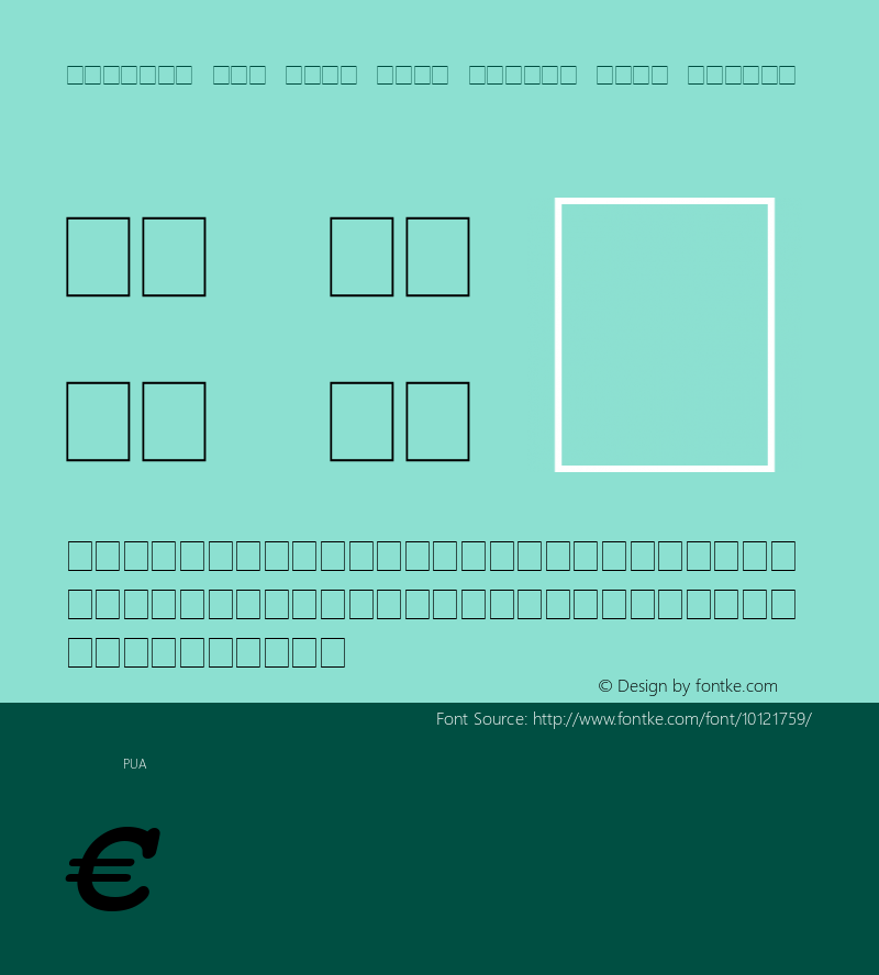 Courier New Euro Bold Italic Bold Italic MS core font:v2.00 Font Sample