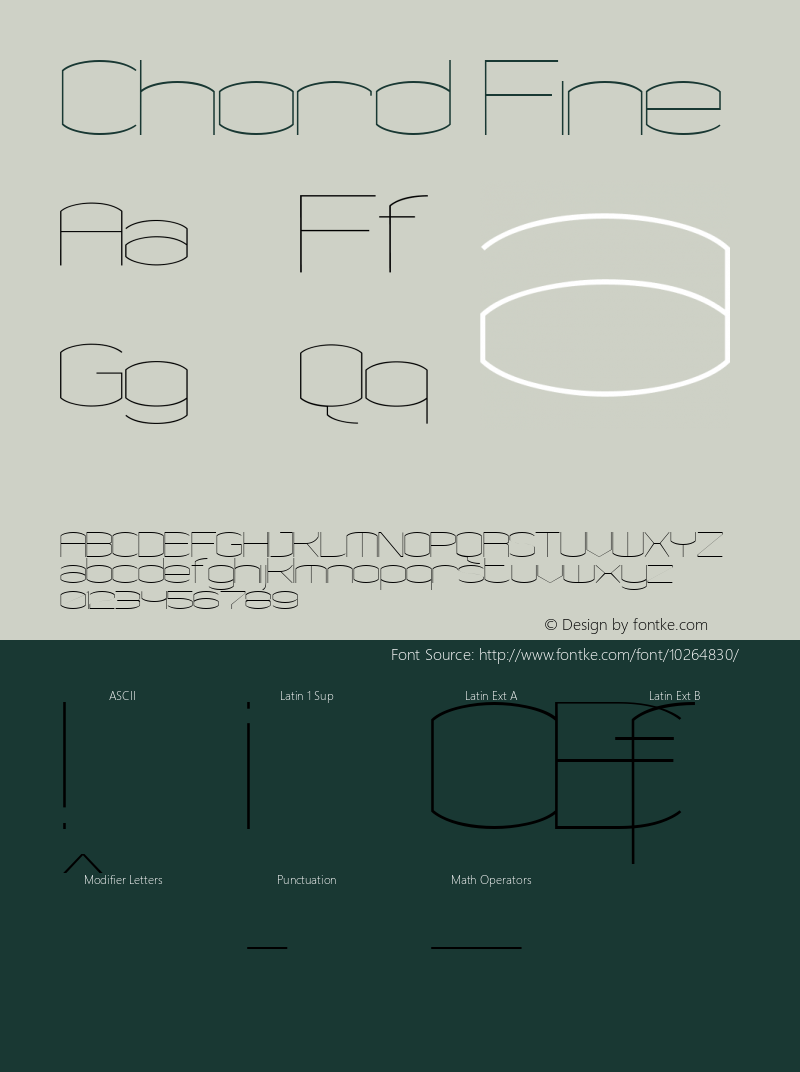 Chord Fine Macromedia Fontographer 4.1 6/10/01 Font Sample