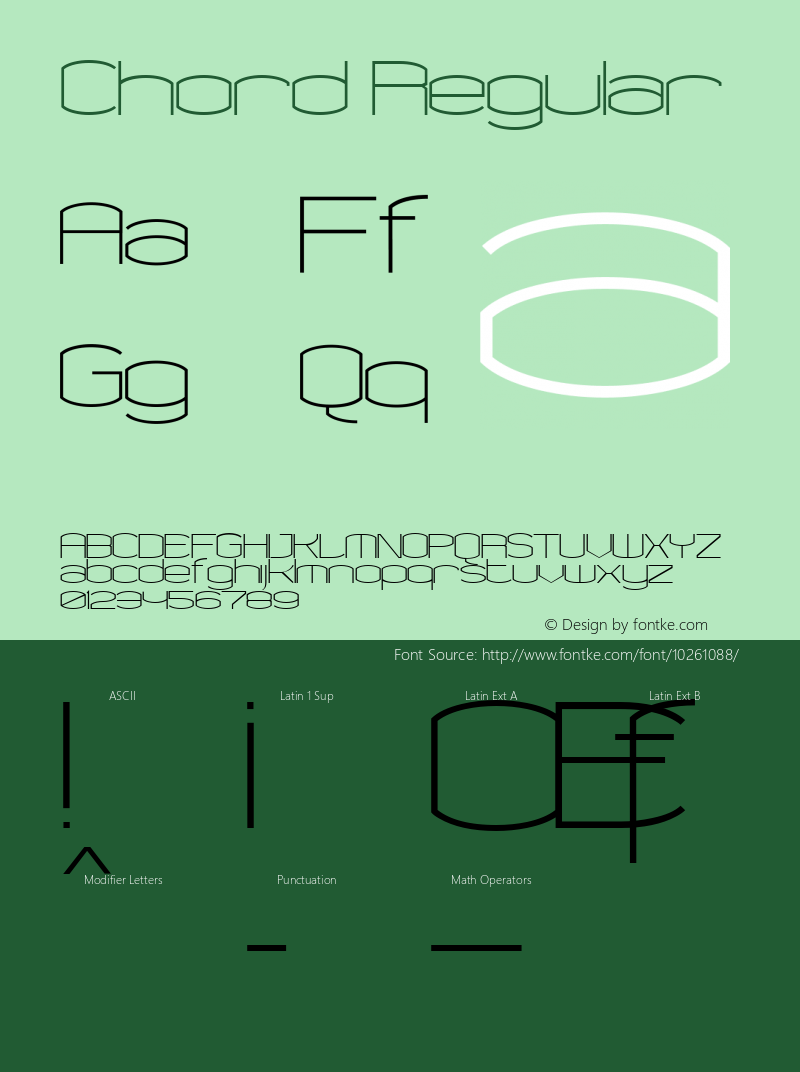 Chord Regular Macromedia Fontographer 4.1 6/10/01 Font Sample