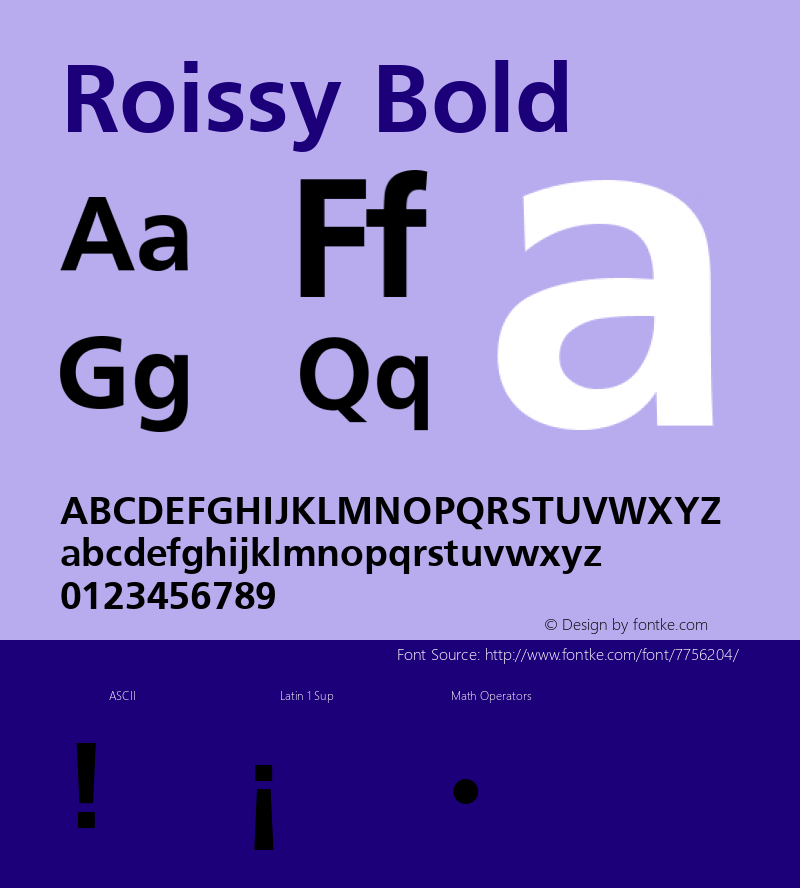 Roissy Bold 001.000 Font Sample