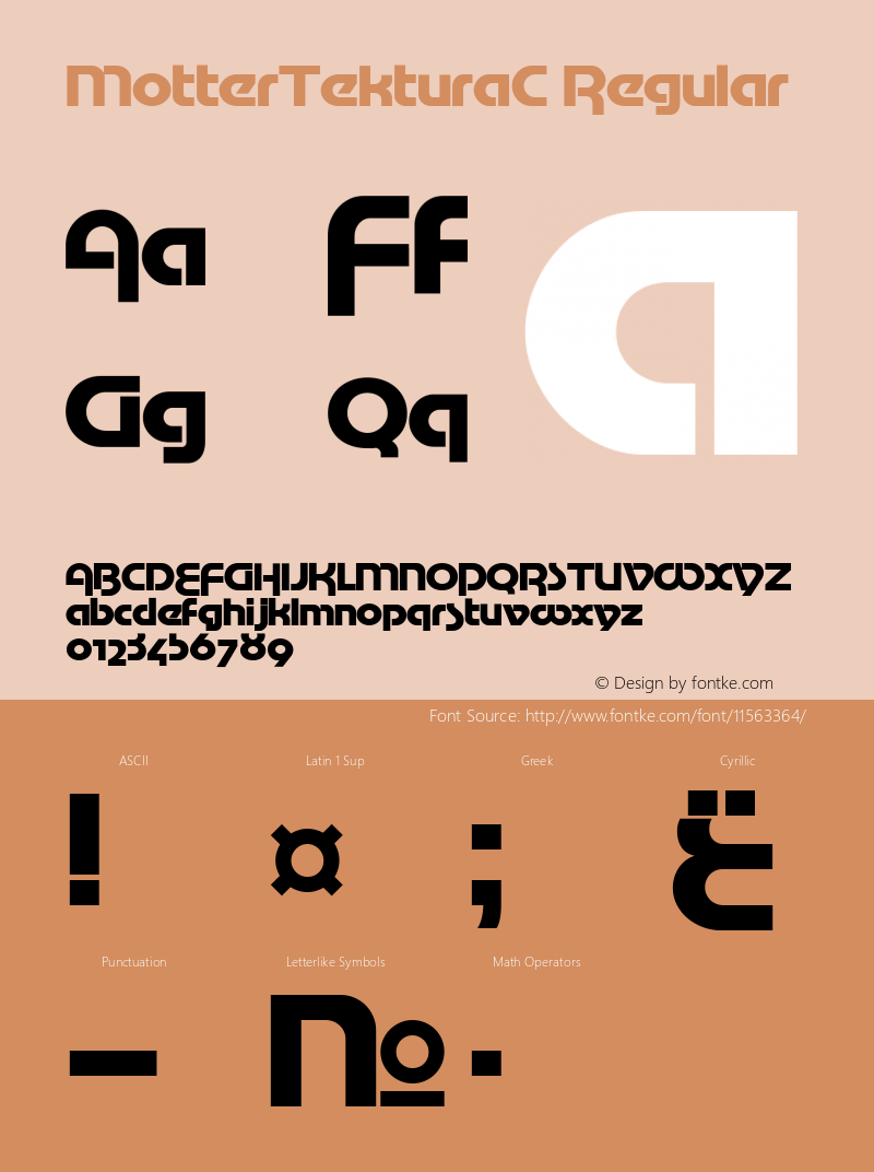 MotterTekturaC Regular Version 1.3 Font Sample