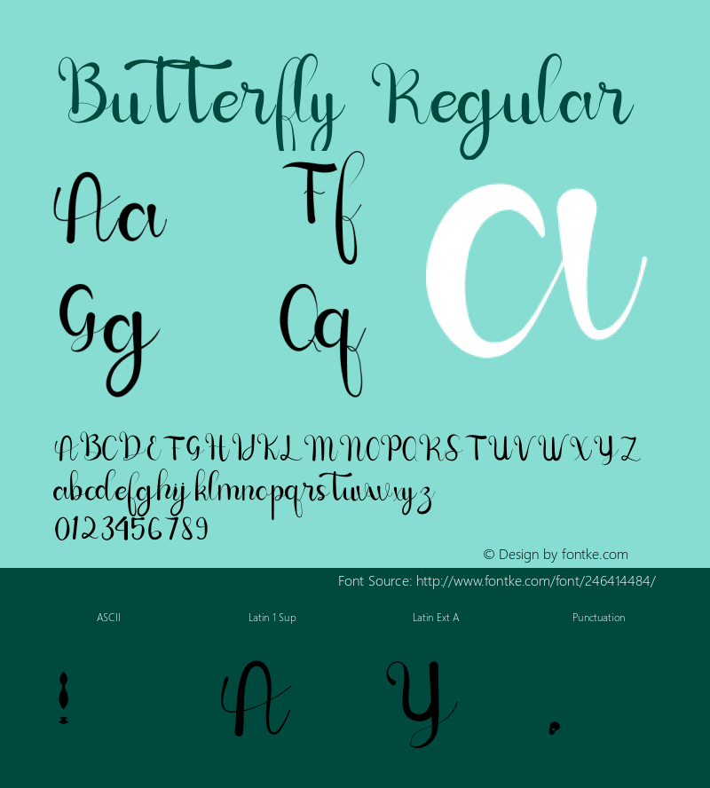 Butterfly Version 1.027;Fontself Maker 3.5.4图片样张