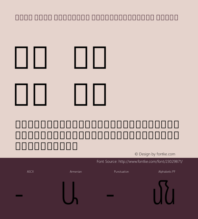 Noto Sans Armenian ExtraCondensed Light Version 1.902 Font Sample