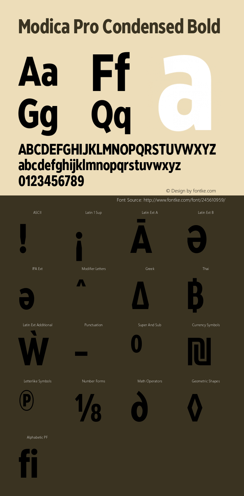 Modica Pro Condensed Bold Version 1.000;Glyphs 3.1.2 (3151)图片样张