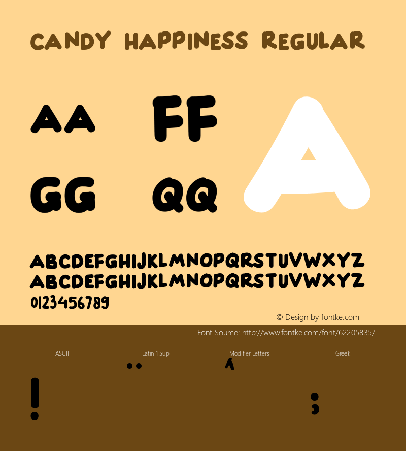 CANDY HAPPINESS Version 1.00;October 16, 2019;FontCreator 12.0.0.2545 64-bit Font Sample