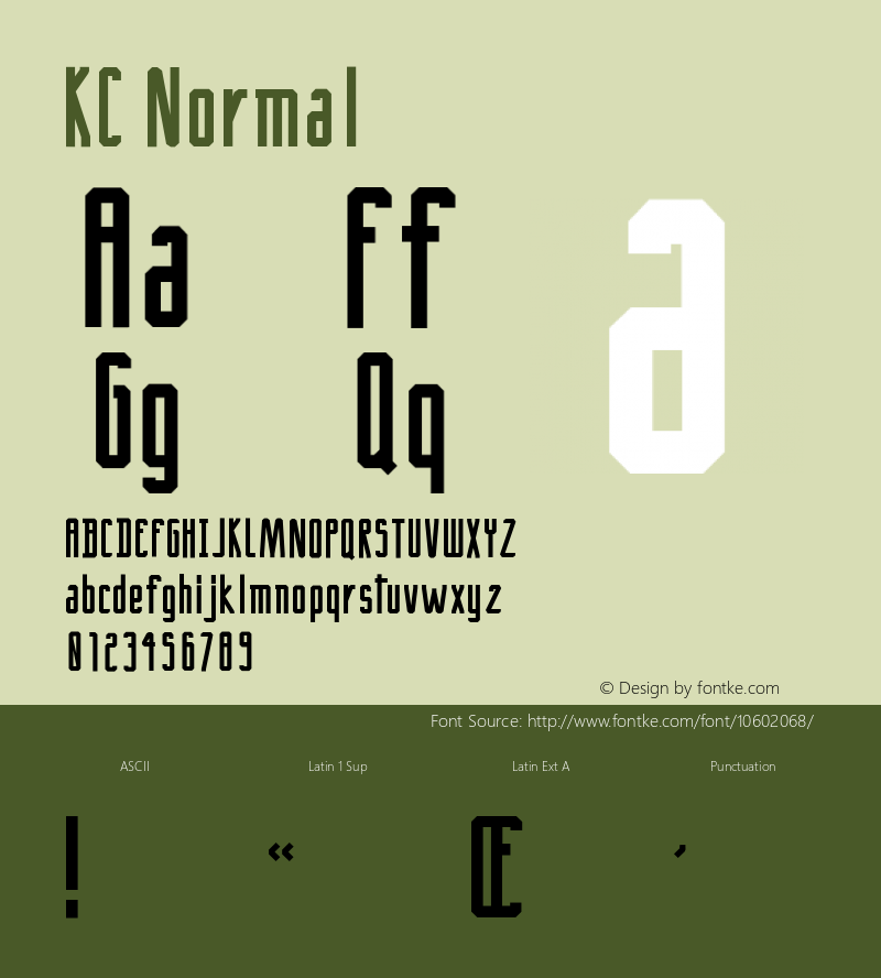 KC Normal Unknown Font Sample