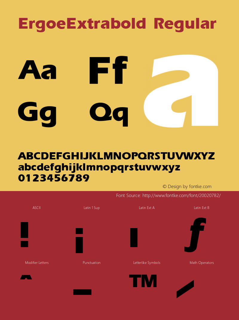 ErgoeExtrabold Regular Altsys Fontographer 3.5  7/9/96 Font Sample