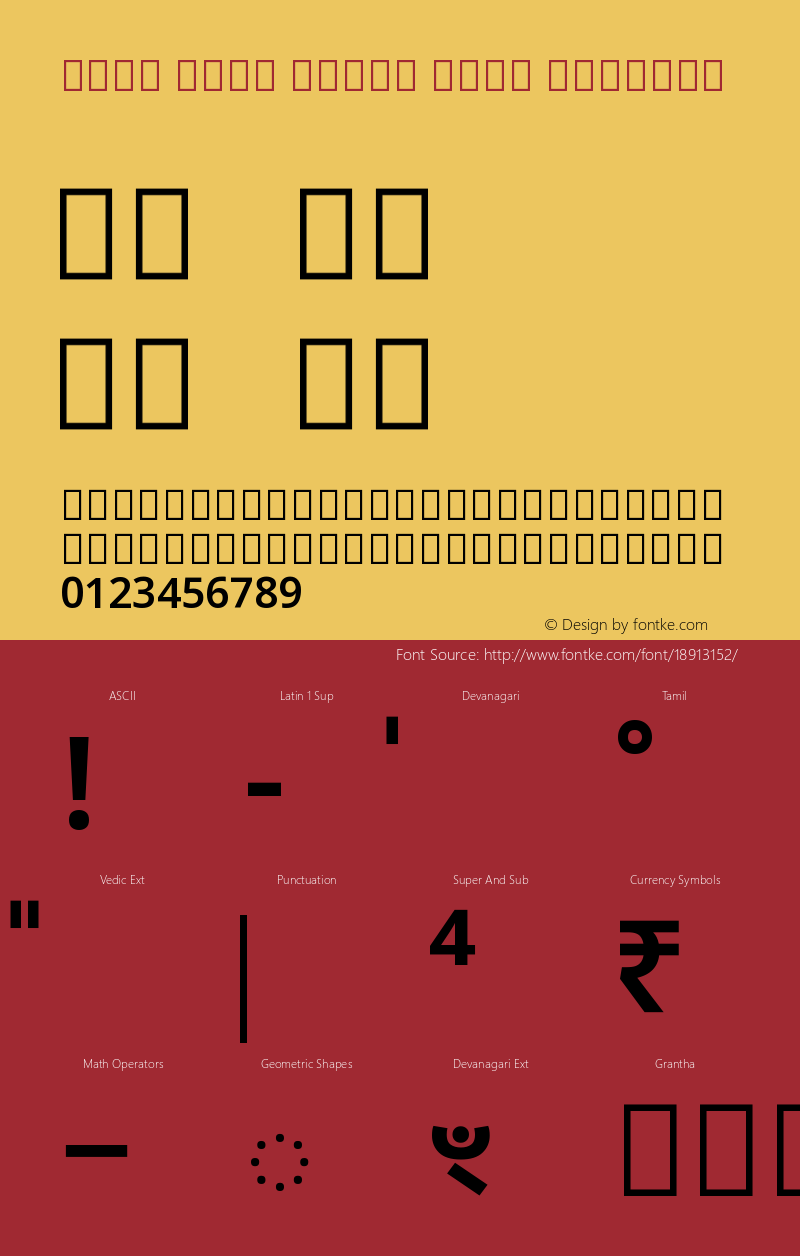 Noto Sans Tamil Semi Regular Version 1.900 Font Sample