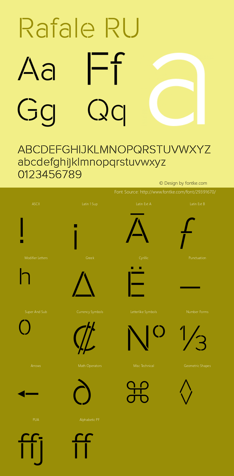 Rafale RU Version 1.000 Font Sample